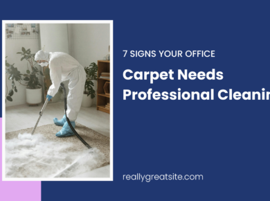 Office carpet stained and worn showing signs it needs professional cleaning
